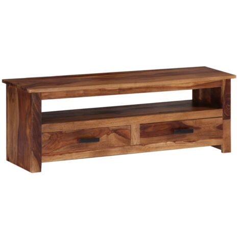 Meuble TV Moderne  Banc TV  Meuble de Rangement 118x30x40 cm Bois massif XHET27336