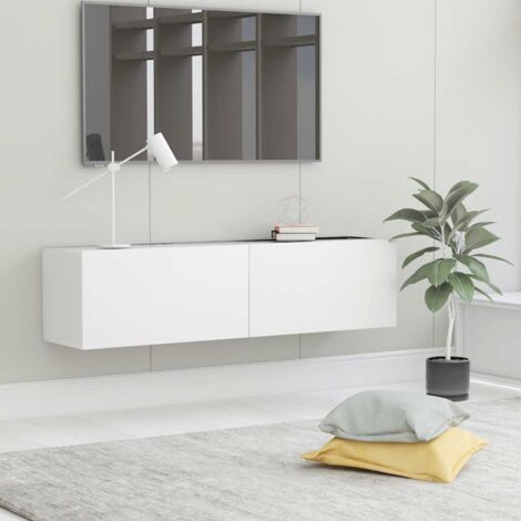 Meuble TV Moderne - Meuble de rangement - Buffet Salon - Blanc 120x30x30 cm Aggloméré Chic-571717