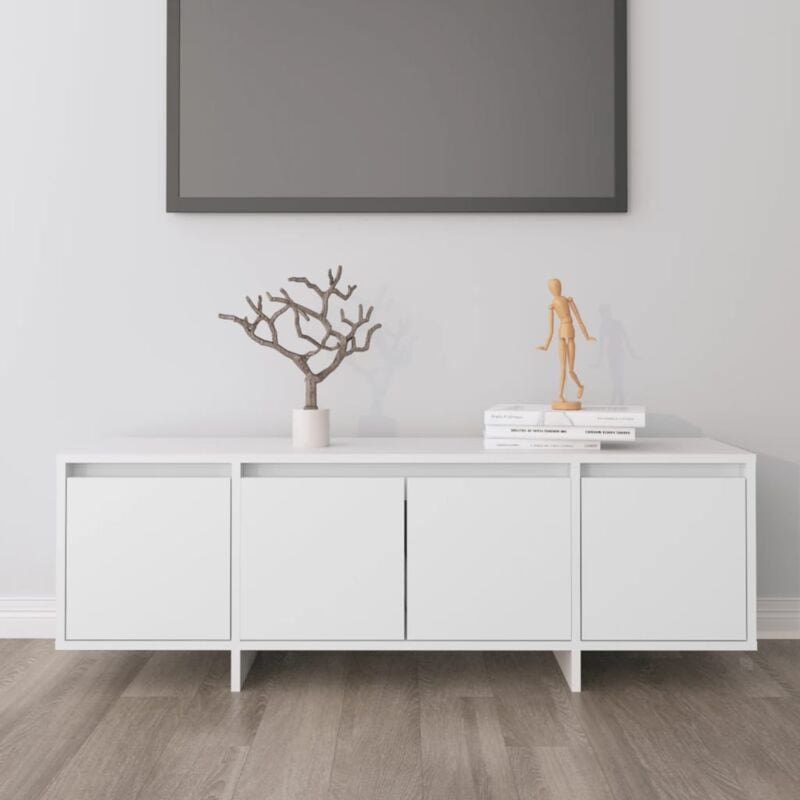 Meuble tv Moderne - Meuble de rangement - Buffet Salon - Blanc 120x30x40,5 cm Aggloméré Chic-902897