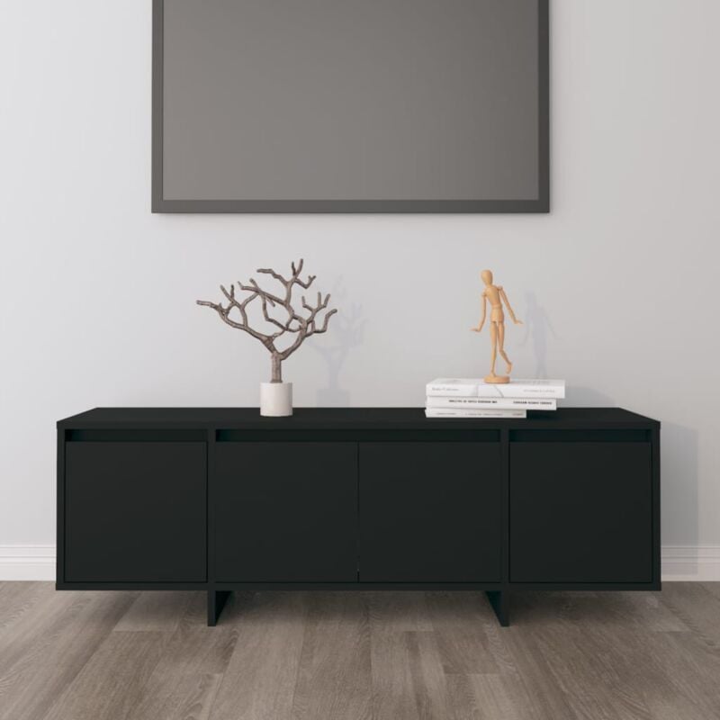 Meuble tv Moderne - Meuble de rangement - Buffet Salon - Noir 120x30x40,5 cm Aggloméré Chic-858496