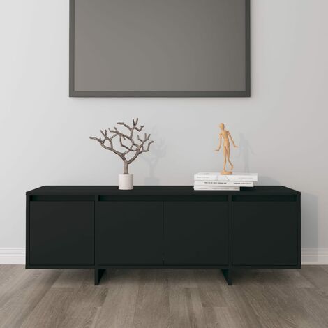 Meuble TV Moderne - Meuble de rangement - Buffet Salon - Noir 120x30x40,5 cm Aggloméré Chic-858496 - Noir