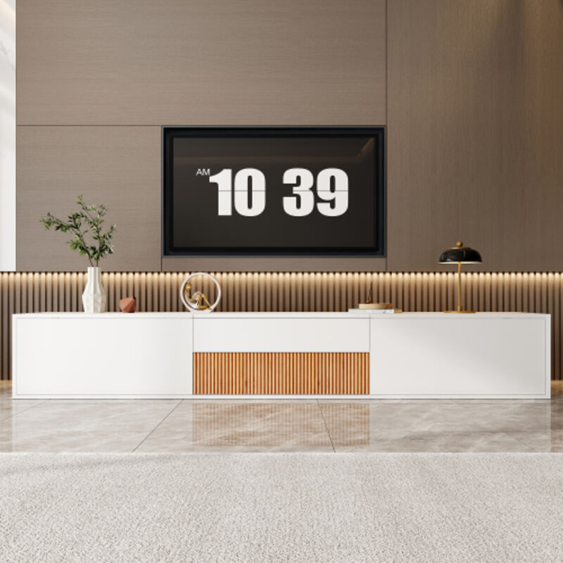 Meuble TV moderne, support TV, panneau TV, meuble TV bas. Design unique, compatible avec un projecteur. 180 x 34 x 30 cm (L x l x H)