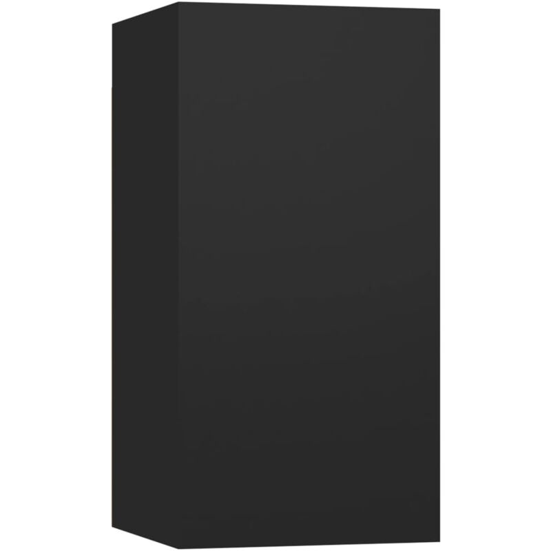 Meuble tv multimédia étagère télévision buffet téléviseur salle à manger salon chambre 30,5 x 30 x 60 cm bois d'ingénierie noir