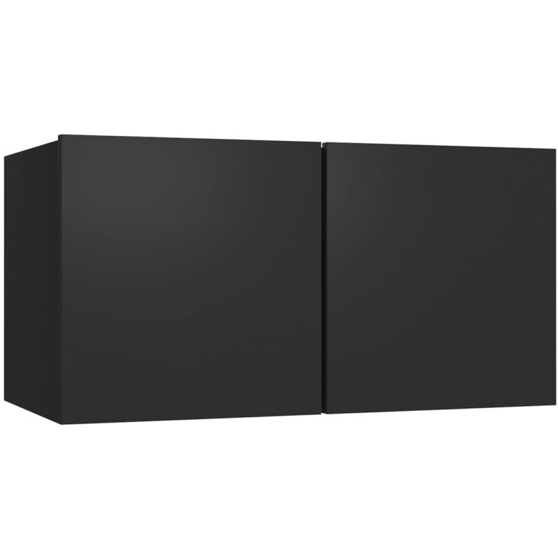 Helloshop26 - Meuble tv multimédia étagère télévision buffet téléviseur salle à manger salon chambre suspendu 60 x 30 x 30 cm noir
