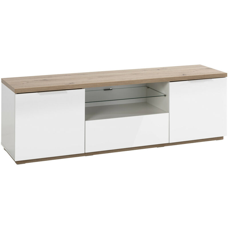 Webmarketpoint - Meuble tv Mundi avec 2 portes et 1 abattant