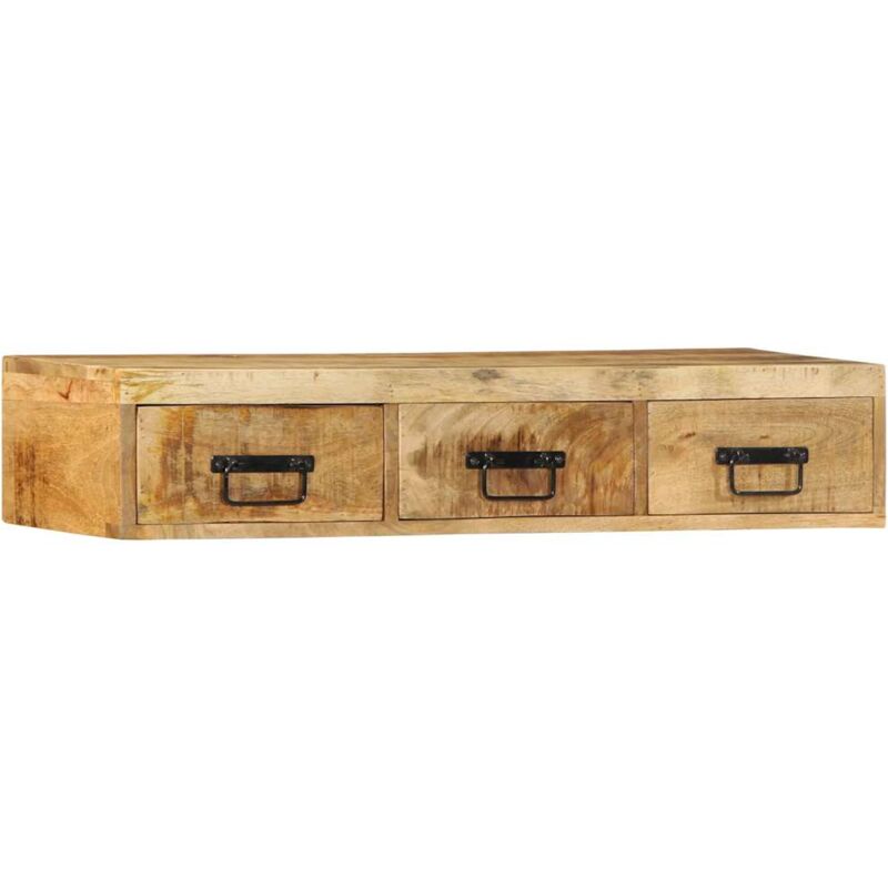 Vidaxl - Meuble tv mural 100x30x19 cm bois massif de manguier brut