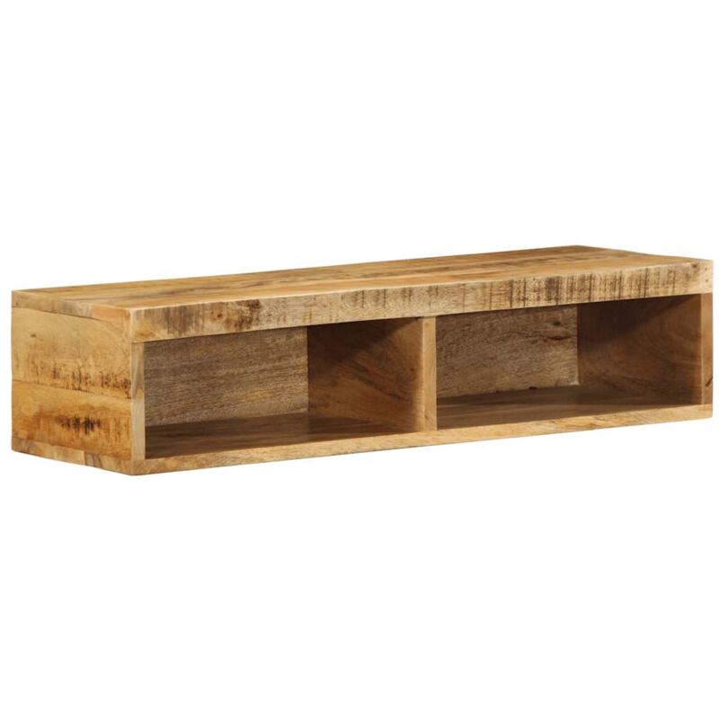 VidaXL Meuble TV mural 80x30x19 cm bois massif de manguier brut