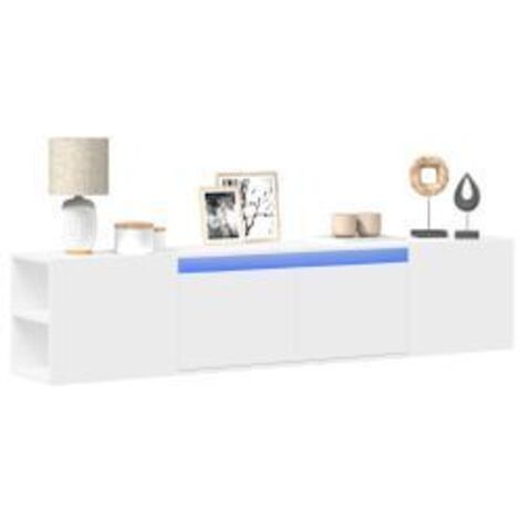 Meuble TV mural avec LED blanc 180x31x39,5