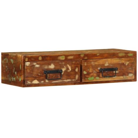 Meuble TV mural-Banc TV-Meuble Télé 80x30x19 cm bois massif de récupération 447972