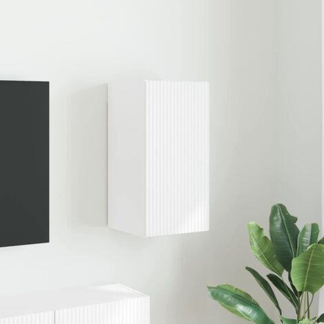 Meuble TV mural-Banc TV-Meuble Télé Blanc 30 x 31 x 60 cm Bois d'ingénierie