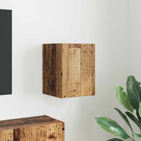 Meuble TV mural-Banc TV-Meuble Télé Bois Ancien 30 x 31 x 40 cm Bois d'ingénierie