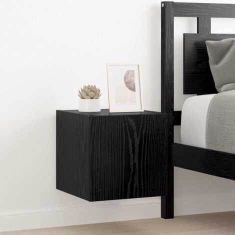 Meuble TV mural-Banc TV-Meuble Télé Chêne noir 30,5 x 35 x 30 cm Bois d'ingénierie