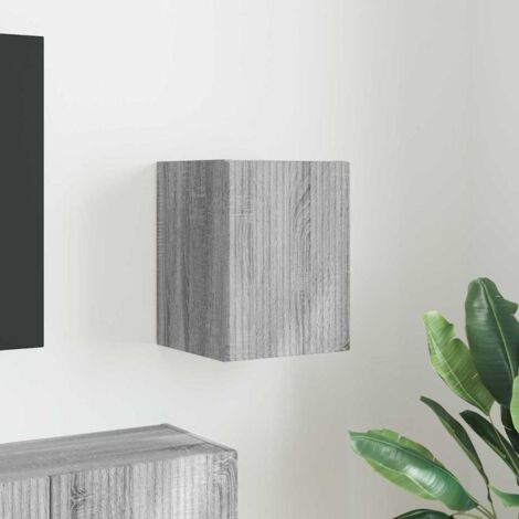 Meuble TV mural-Banc TV-Meuble Télé Gris Sonoma 30 x 31 x 40 cm Bois d'ingénierie