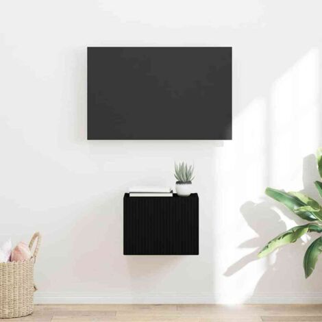 Meuble TV mural-Banc TV-Meuble Télé suspendu Noir 60 x 31 x 29.5 cm Bois d'ingénierie 586865