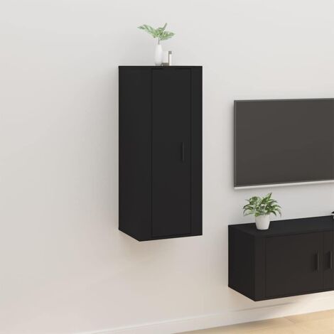Meuble TV mural Banc TV Moderne Meuble TV Suspendu Noir 40x34,5x100 cm XHET84296