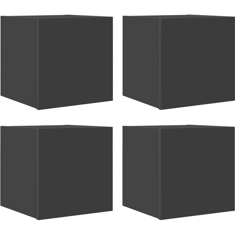 Vidaxl - Meubles TV muraux 4 pcs Gris 30,5x30x30 cm