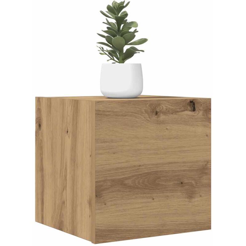 Vidaxl - Meuble tv mural chêne artisanal 30,5x30x30 cm