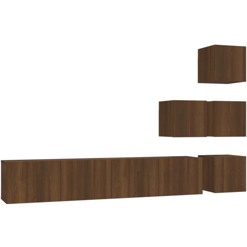 Vidaxl - Meuble tv mural Chêne marron Bois d'ingénierie