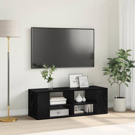 Meuble TV mural Chêne noir 102 x 35 x 35 cm Bois d'ingénierie vidaXL