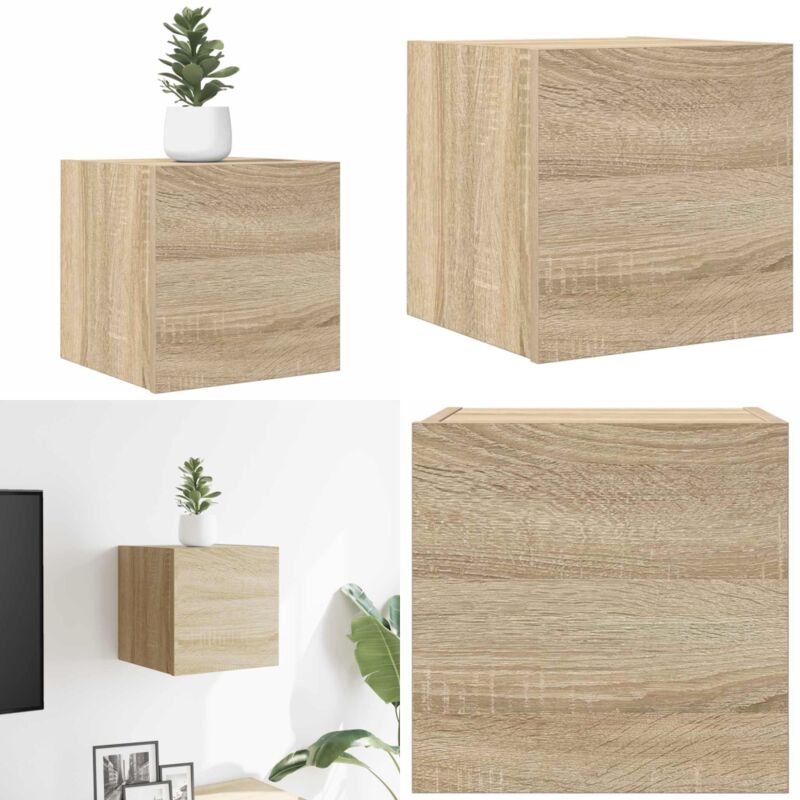 Vidaxl - Meuble tv mural Chêne sonoma 30,5x30x30 cm - Meuble Tv Mural - Meuble Tv Suspendu - Support Tv - Rangement Tv - Étagère Murale - Home &