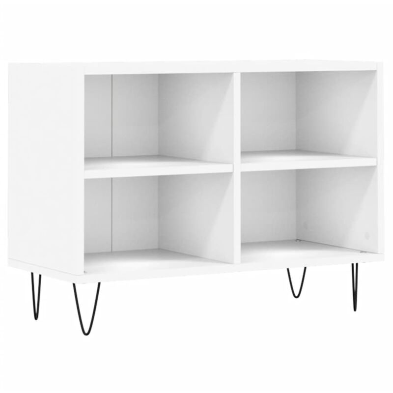 Jinlefu - Meuble tv blanc 69,5 x 30 x 50 cm bois d'ingénierie vidaXL
