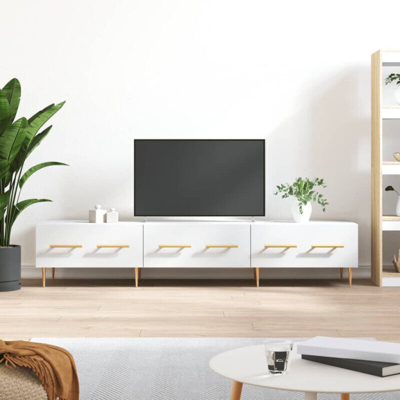 Meuble tv blanc 150x36x30 cm bois d'ingénierie vidaXL
