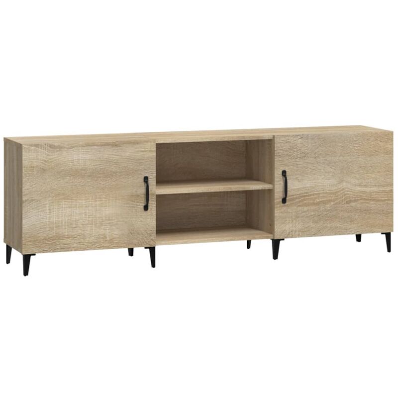 Jinlefu - Meuble tv chêne sonoma 150x30x50 cm bois d'ingénierie vidaXL