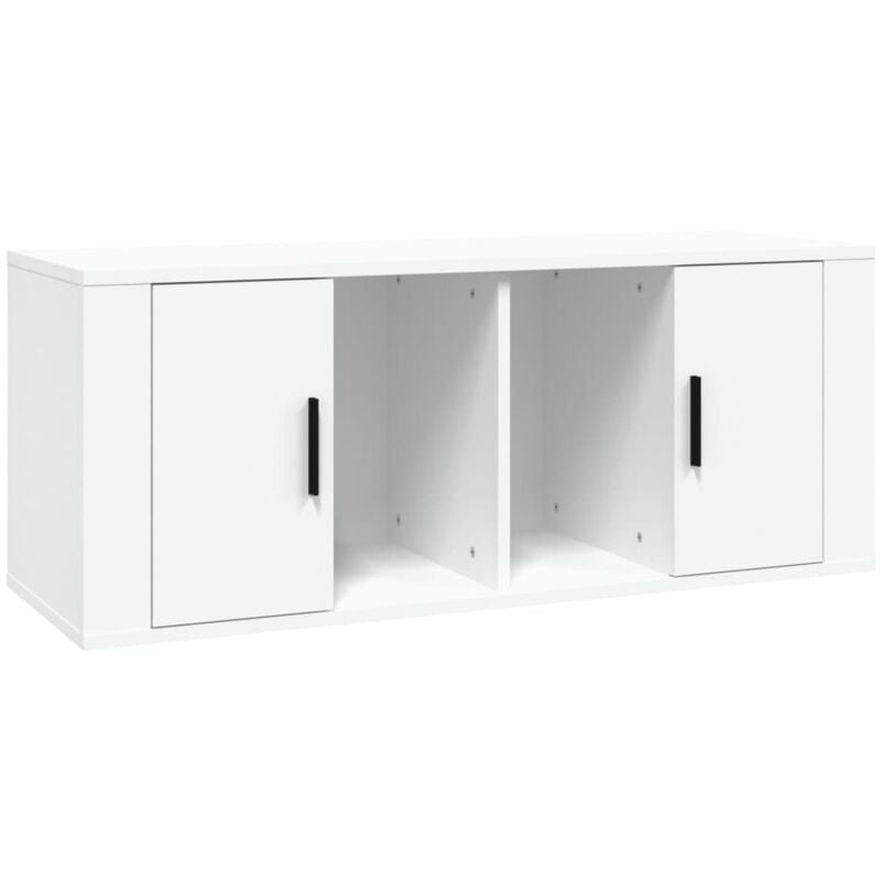 Jinlefu - Meuble tv Blanc 100x35x40 cm Bois d'ingénierie vidaXL