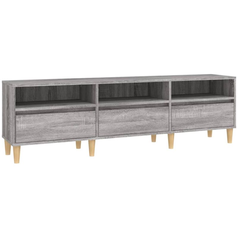 Jinlefu - Meuble tv Sonoma gris 150x30x44,5 cm bois d'ingénierie