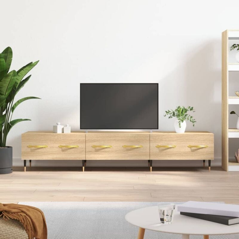 Meuble TV chêne sonoma 150x36x30 cm bois d'ingénierie vidaXL