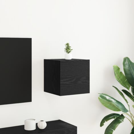Meuble TV mural en chêne noir 30,5x30x30 cm vidaXL