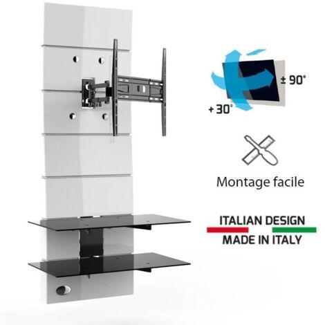 Meuble TV mural Ghost Design 3000 rotation blanc