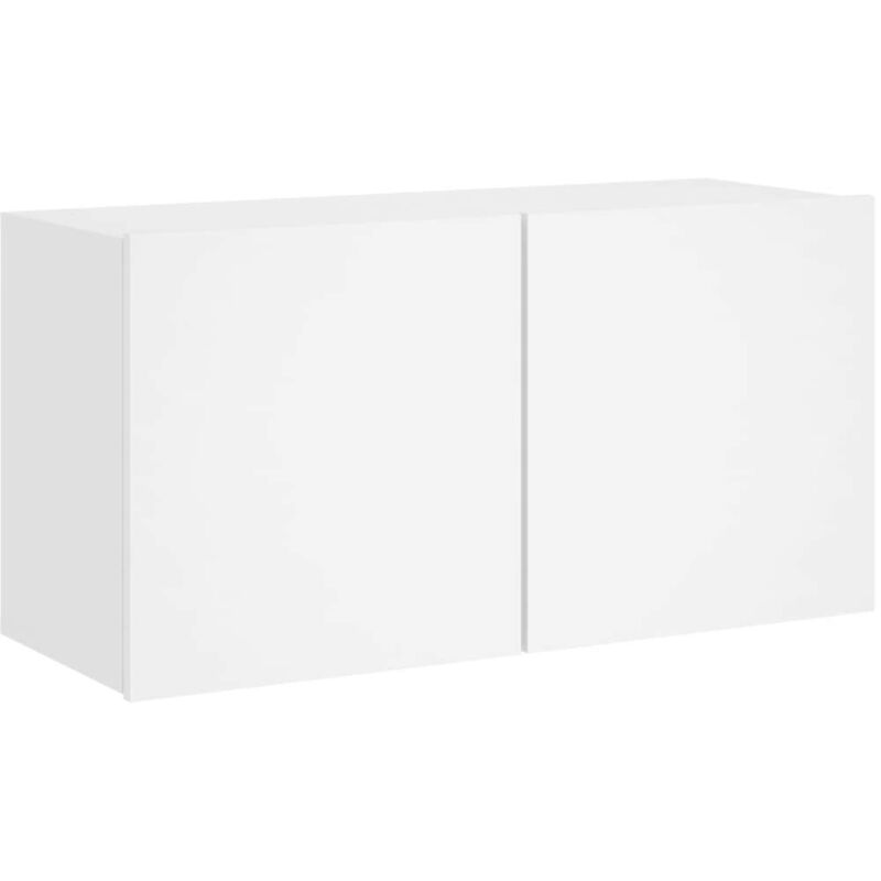 Vidaxl - Meuble tv mural blanc 80x30x41 cm
