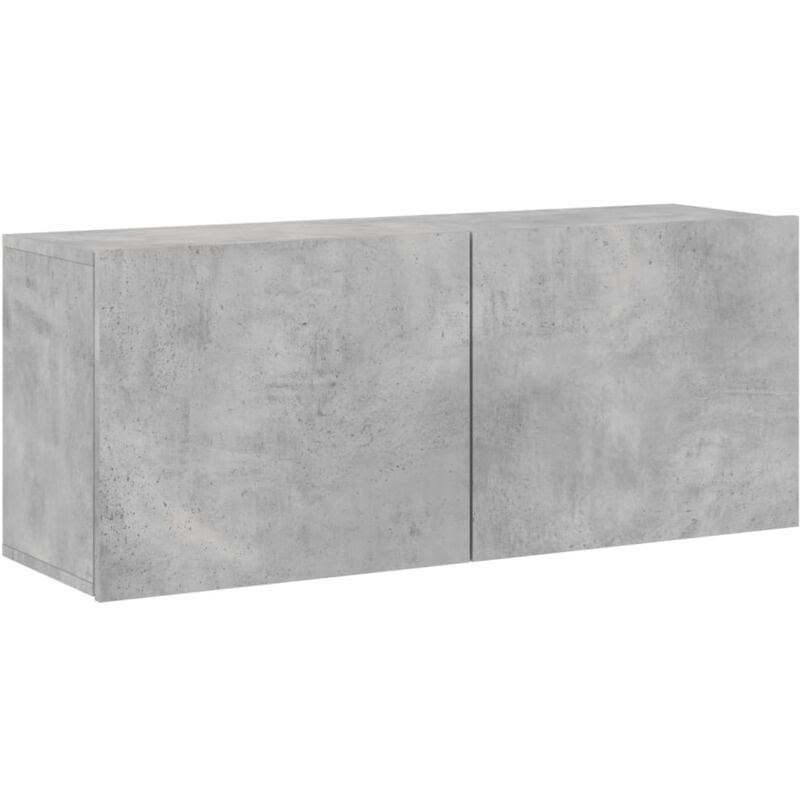 Vidaxl - Meuble tv mural gris béton 100x30x41 cm