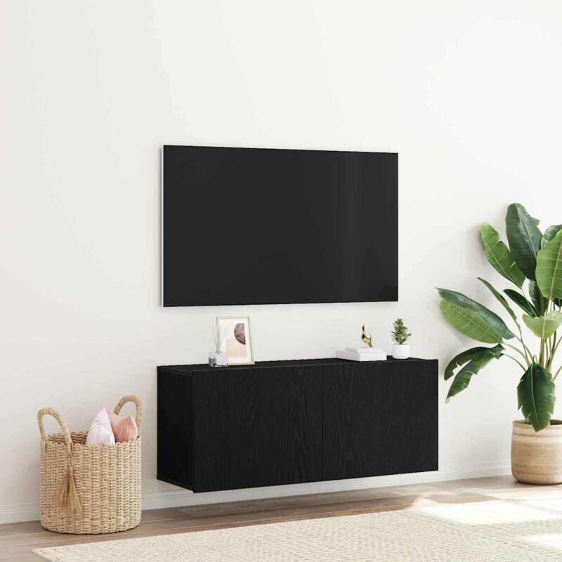 Meuble tv Chêne noir 100 x 30 x 41 cm Bois d'ingénierie Vidaxl