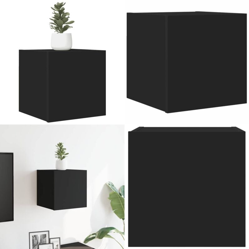 Vidaxl - Meuble tv mural Noir 30,5x30x30 cm - Meubles Tv Murale - Meuble Tv Noir - Support Tv Mural - Rangement Tv - Meuble Hifi - Home & Living