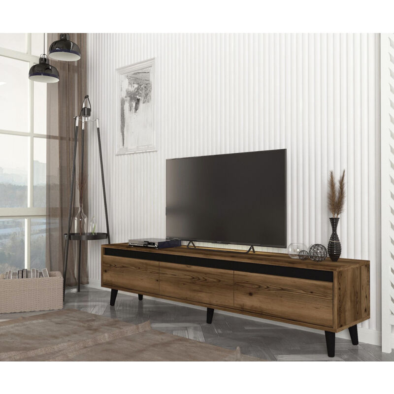 Meuble TV NARDIN 185 cm - Noir