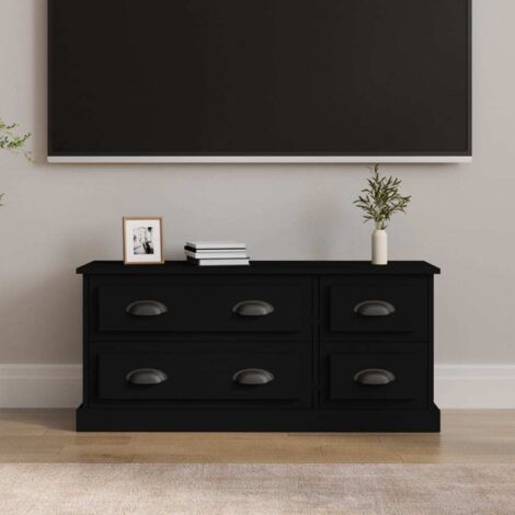 Meuble TV noir 100x35,5x45 cm bois d'ingénierie vidaXL