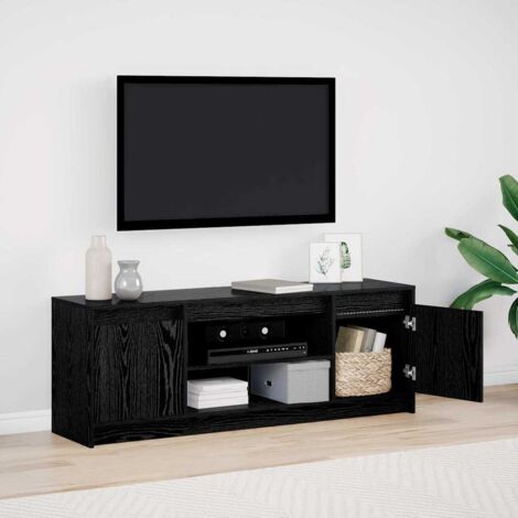 Meuble TV Noir 139,5 x 34 x 50 cm Bois d'ingénierie vidaXL