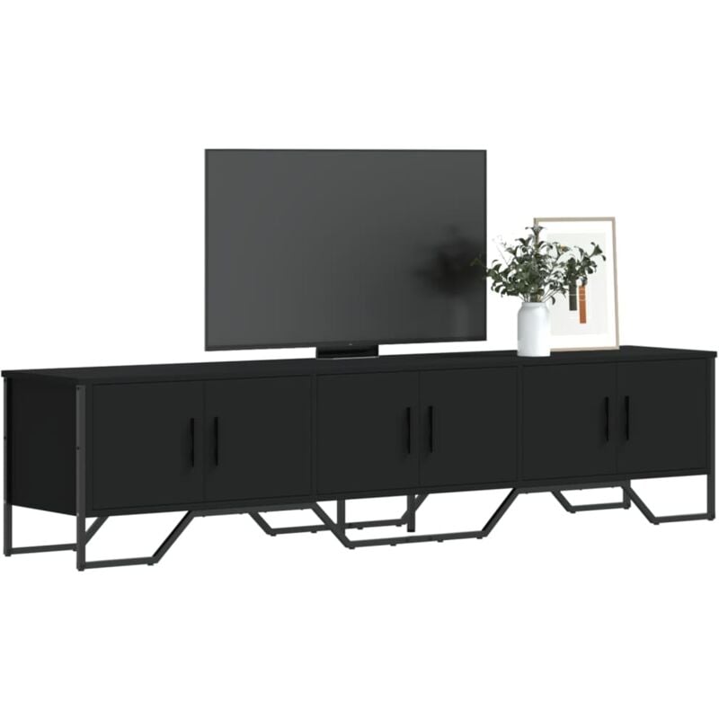 Vidaxl - Meuble tv noir 180x34x41 cm bois d'ingénierie