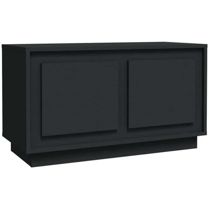 Vidaxl - Meuble tv noir 80x35x45 cm bois d'ingénierie