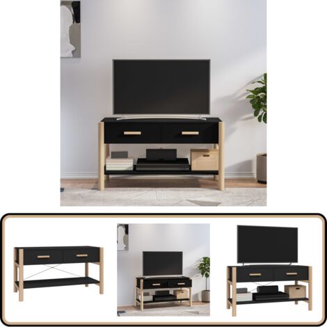 Meuble TV Noir 82x38x45 cm Bois d'ingénierie - Meubles Tv - Meuble Tv - Support Tv - Unité Tv - Meuble Salle Séjour