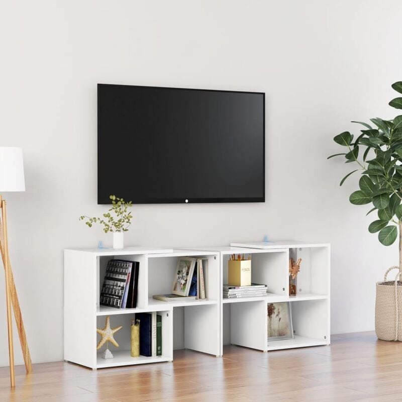 Vidaxl - Meuble tv Blanc 104x30x52 cm Aggloméré
