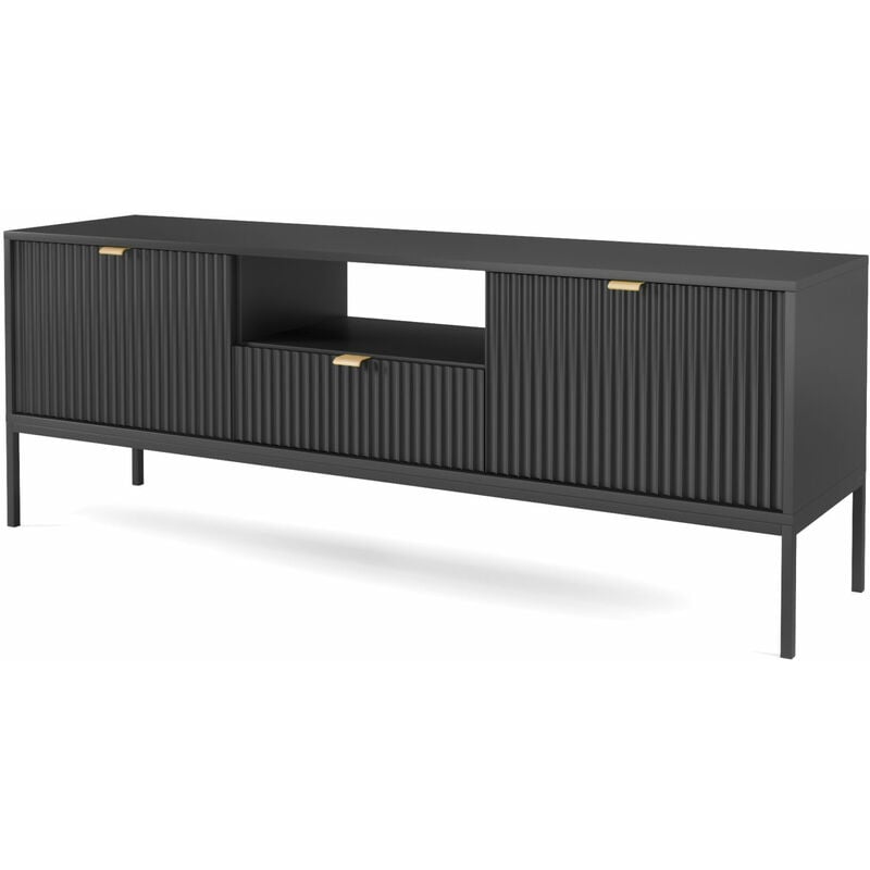 Meuble TV NOVA SANDS RTV154 commode 154 cm noir mat