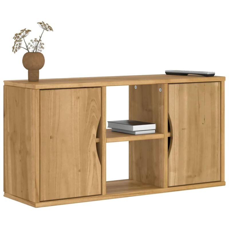 Vidaxl - Meuble tv odda 79x24x40 cm bois massif pin