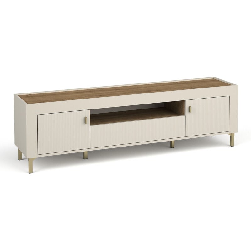 Meuble tv Mormavu 106, Cachemire, Le nombre de portes: 0, Nombre de tiroirs: 0, 177x52x40cm
