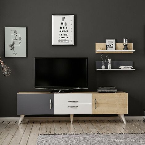 meuble tv only moderne  avec portes etageres tiroir