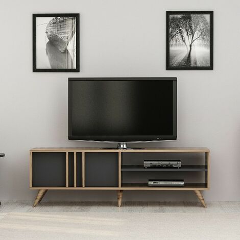 meuble tv rilla moderne  avec portes etageres  pour