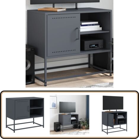 Meuble TV rose 100,5x39x60,5 cm acier - Meubles Tv - Meuble Tv Industriel - Meuble Tv Rose - Meuble Tv Acier - Rangement Tv