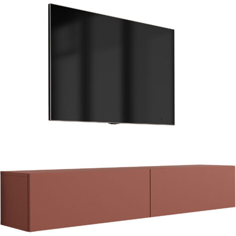 Meuble TV : Rouge Brique, 170 × 34 × 32 cm